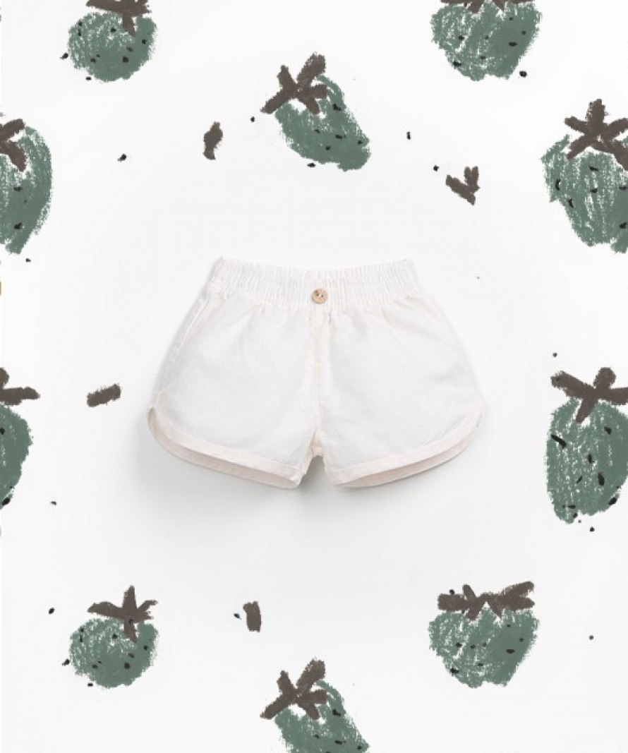 Shorts in a blend of linen and organic cotton