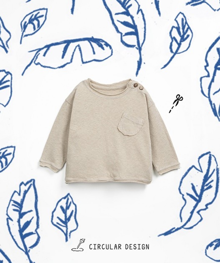T-shirt com mistura de algodo orgnico e linho
