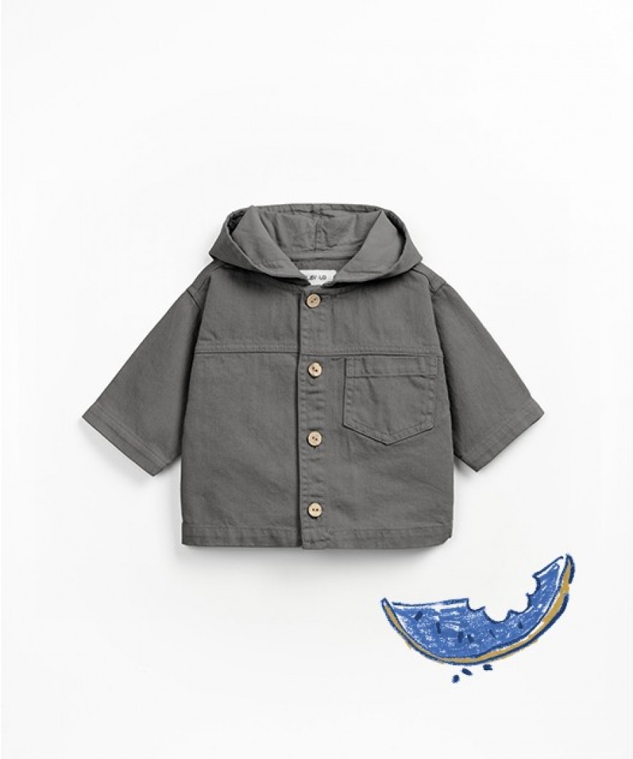 Hooded twill jacket