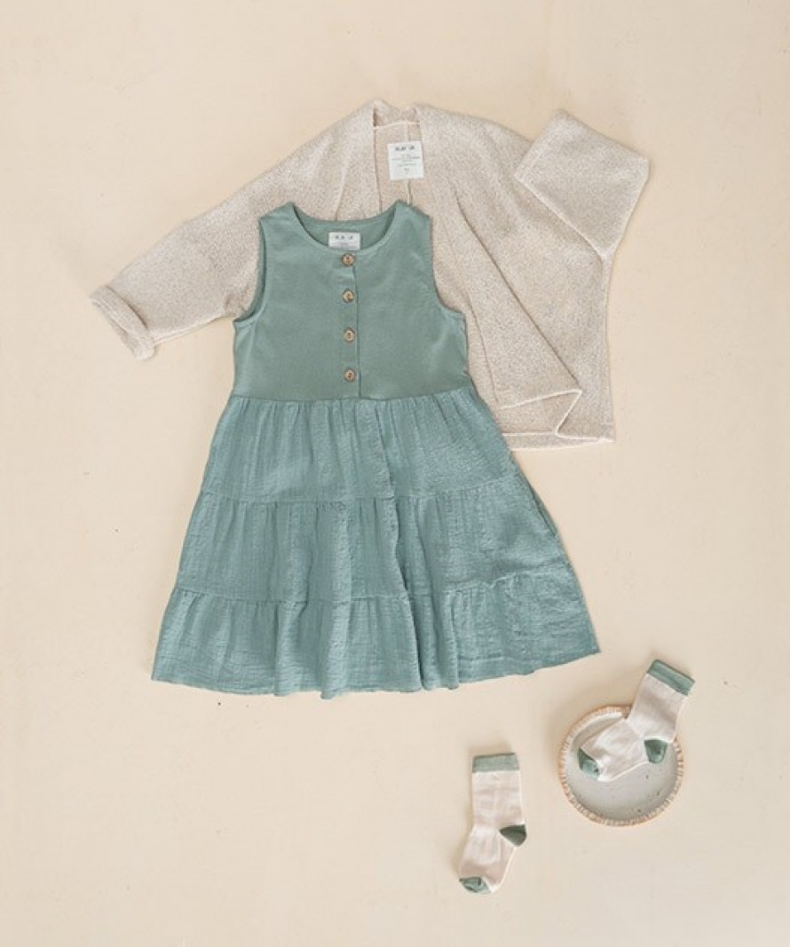 Strappy dress in a blend of organic and recycled cotton