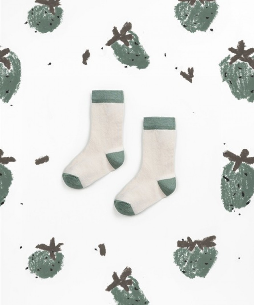 Socks in organic cotton and polyamide with color contrast