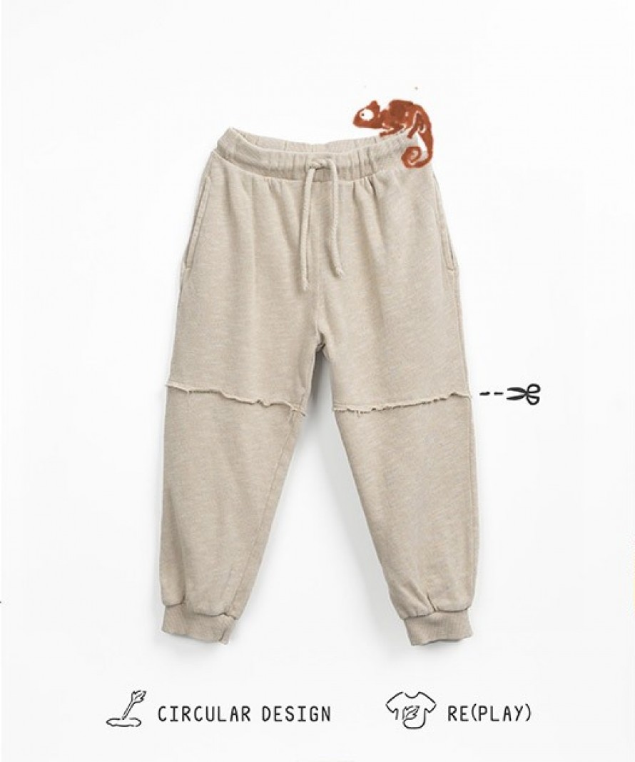 Wide-leg trousers in a blend of organic cotton and linen with pockets