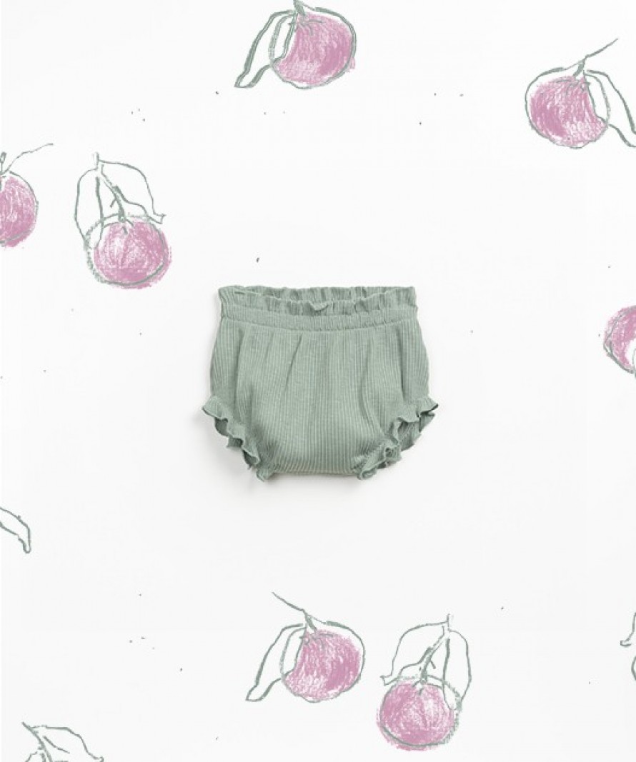 Rib flam briefs in organic cotton and elastane with coconut buttons