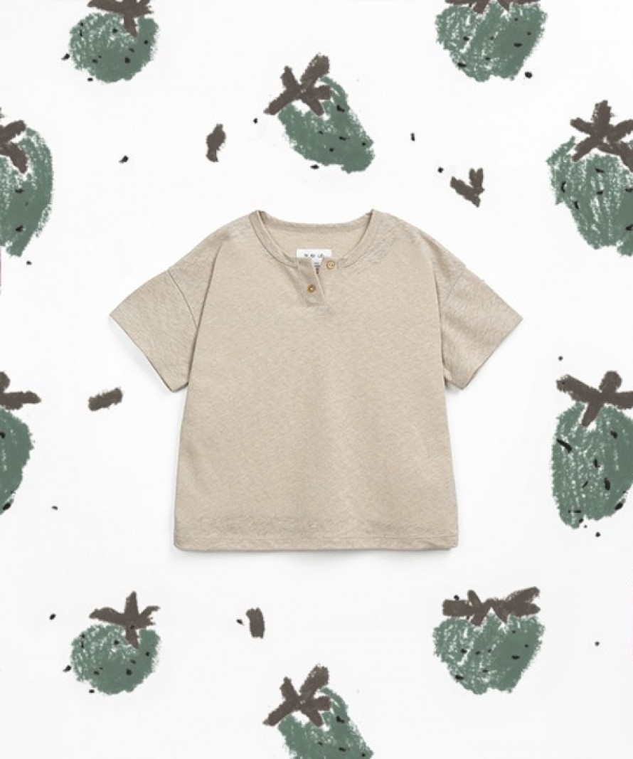 Linen and organic cotton T-shirt