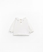 Knit sweater with collar detail