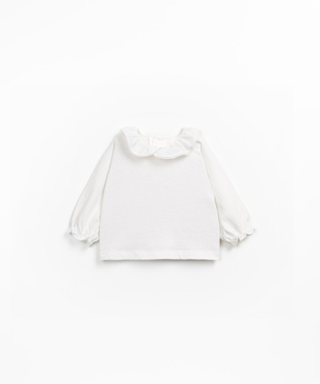 Knit sweater in a blend of organic and recycled cotton