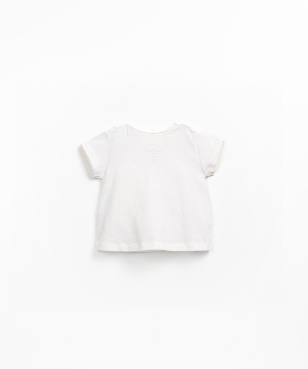 Jersey t-shirt in mixture of organic cotton and recycled cotton