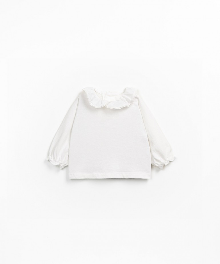 Knit sweater in a blend of organic and recycled cotton