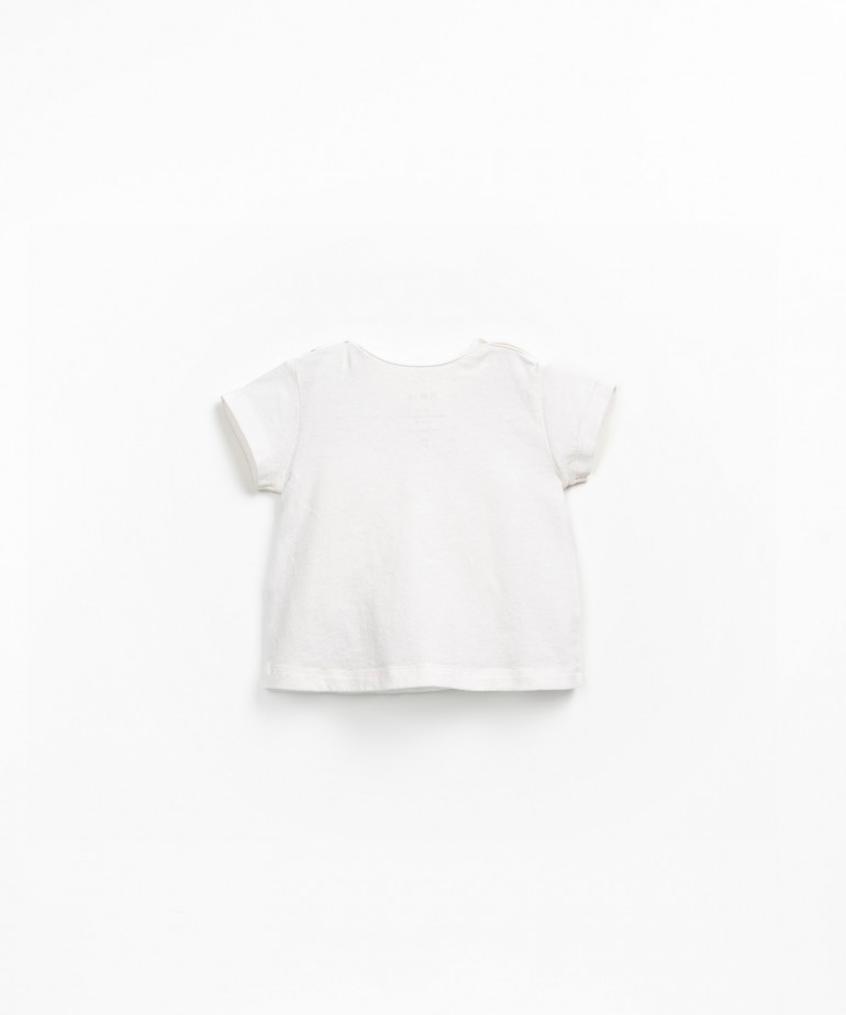 T-shirt de malha com mistura de algodo orgnico e algodo reciclado