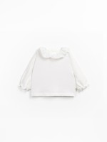 Knit sweater in a blend of organic and recycled cotton