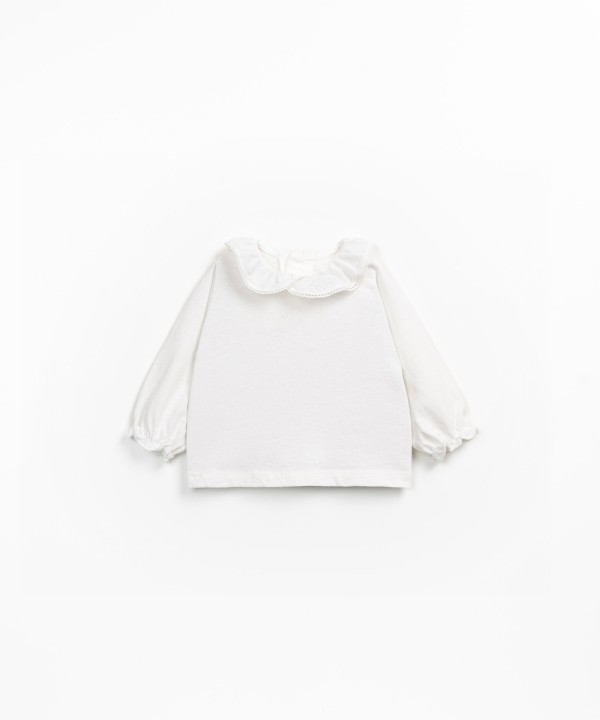 Knit sweater in a blend of organic and recycled cotton