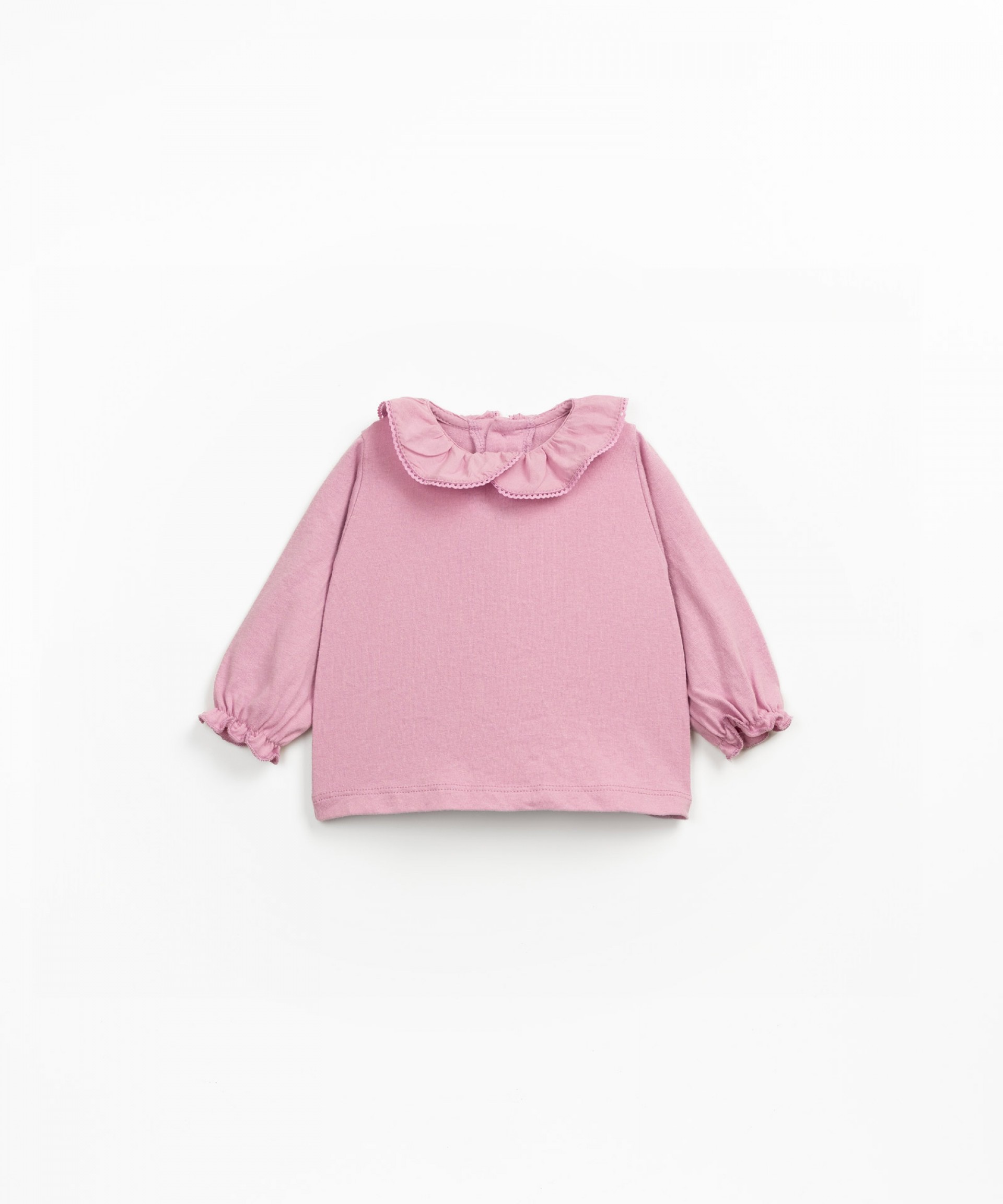 Camisola de malha com aplicao de gola