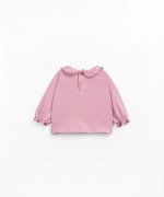 Camisola de malha com aplicao de gola