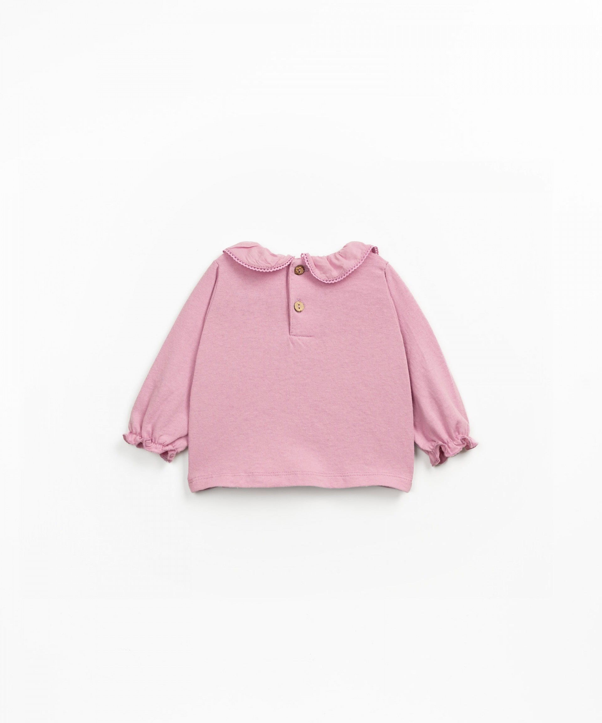 Camisola de malha com aplicao de gola