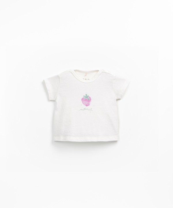 Jersey t-shirt in mixture of organic cotton and recycled cotton