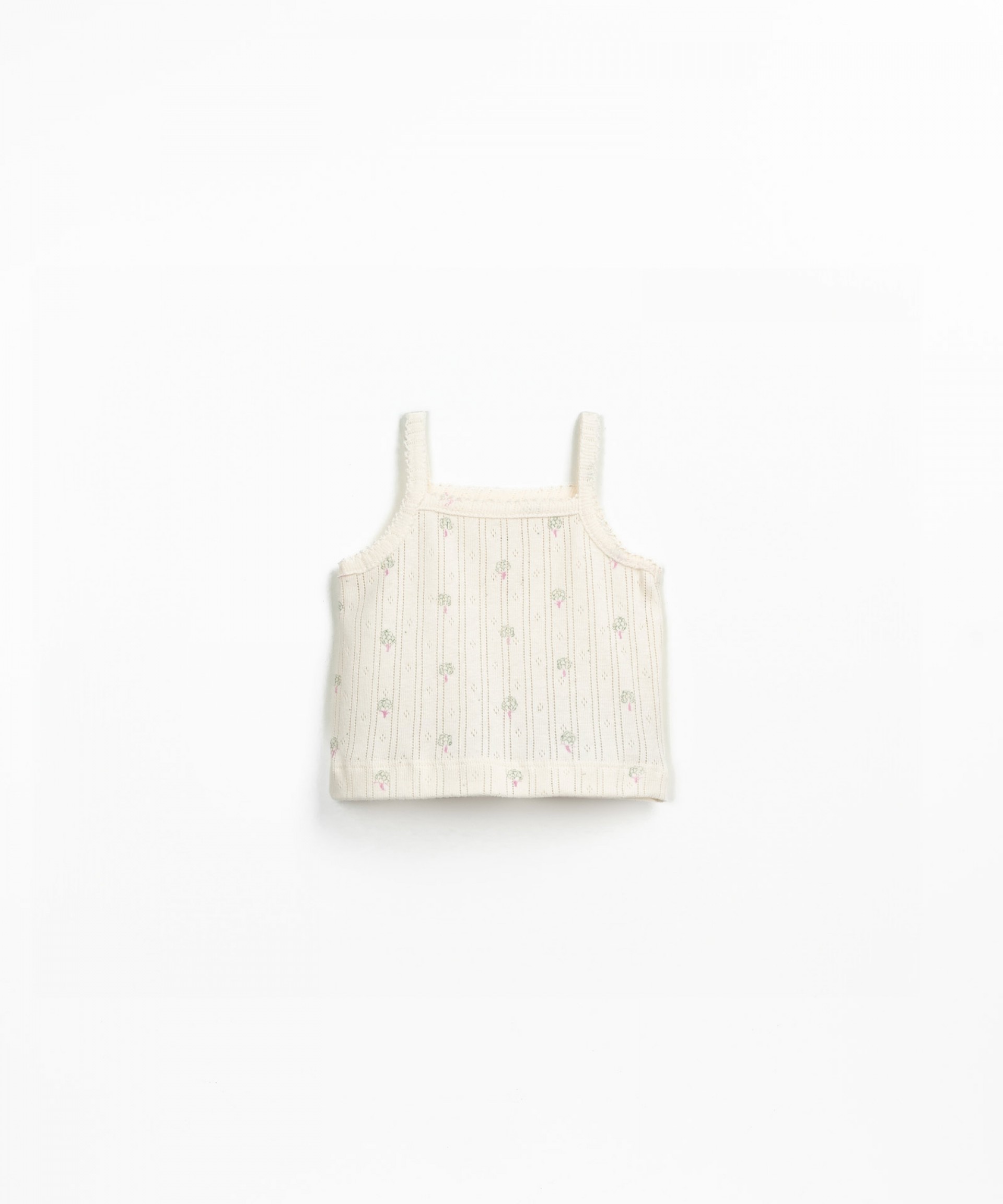 Top de alas com estampado