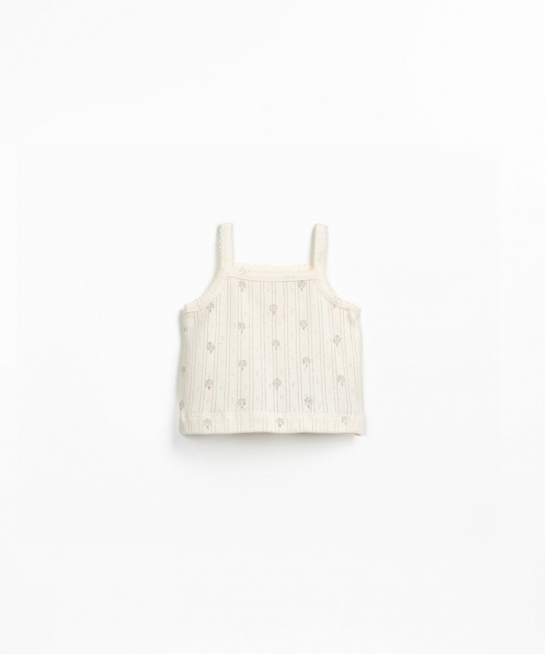 Patterned ajour knit top