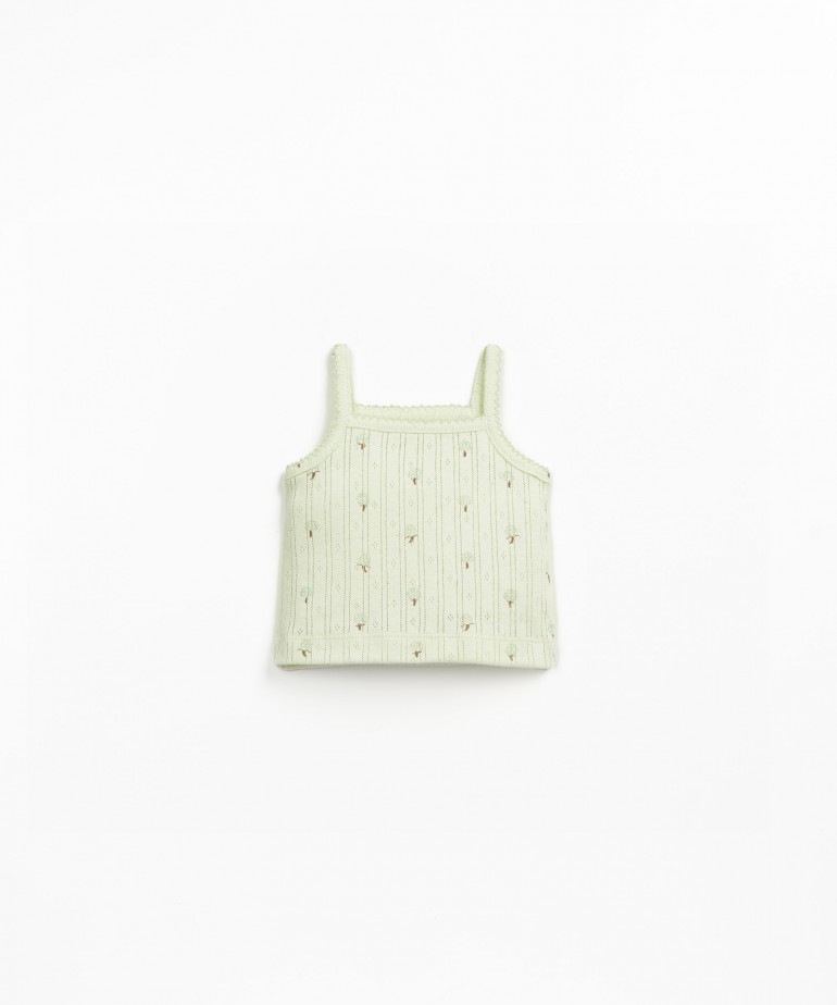 Patterned ajour knit top