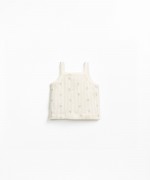 Top de alas com estampado