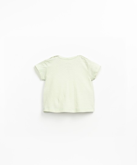 T-shirt in maglina con miscela di cotone biologico e cotone riciclato