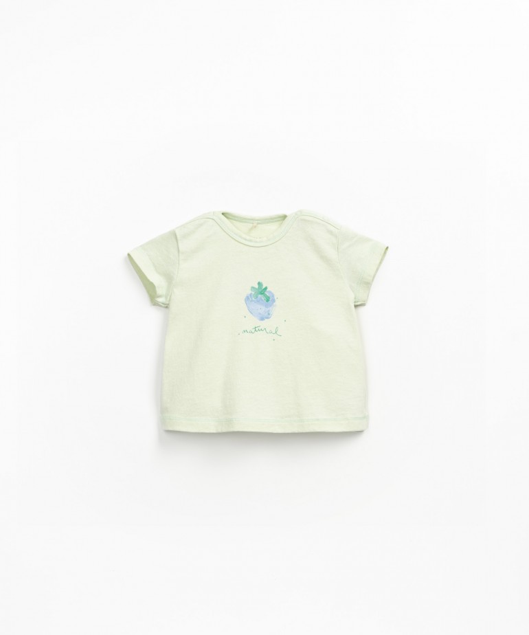 Jersey t-shirt with a mixture of organic cotton and recycled cotton
