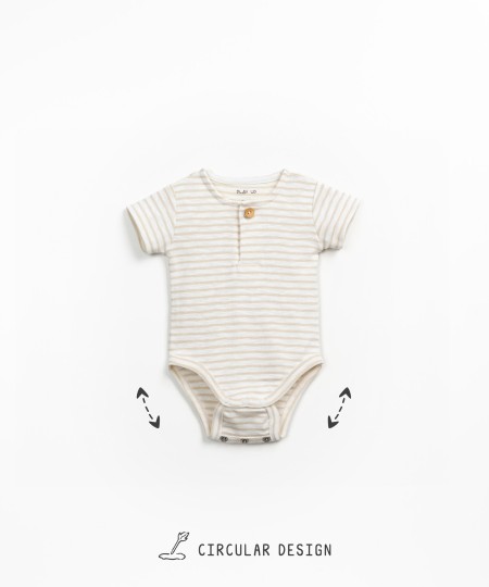 Striped organic cotton bodysuit