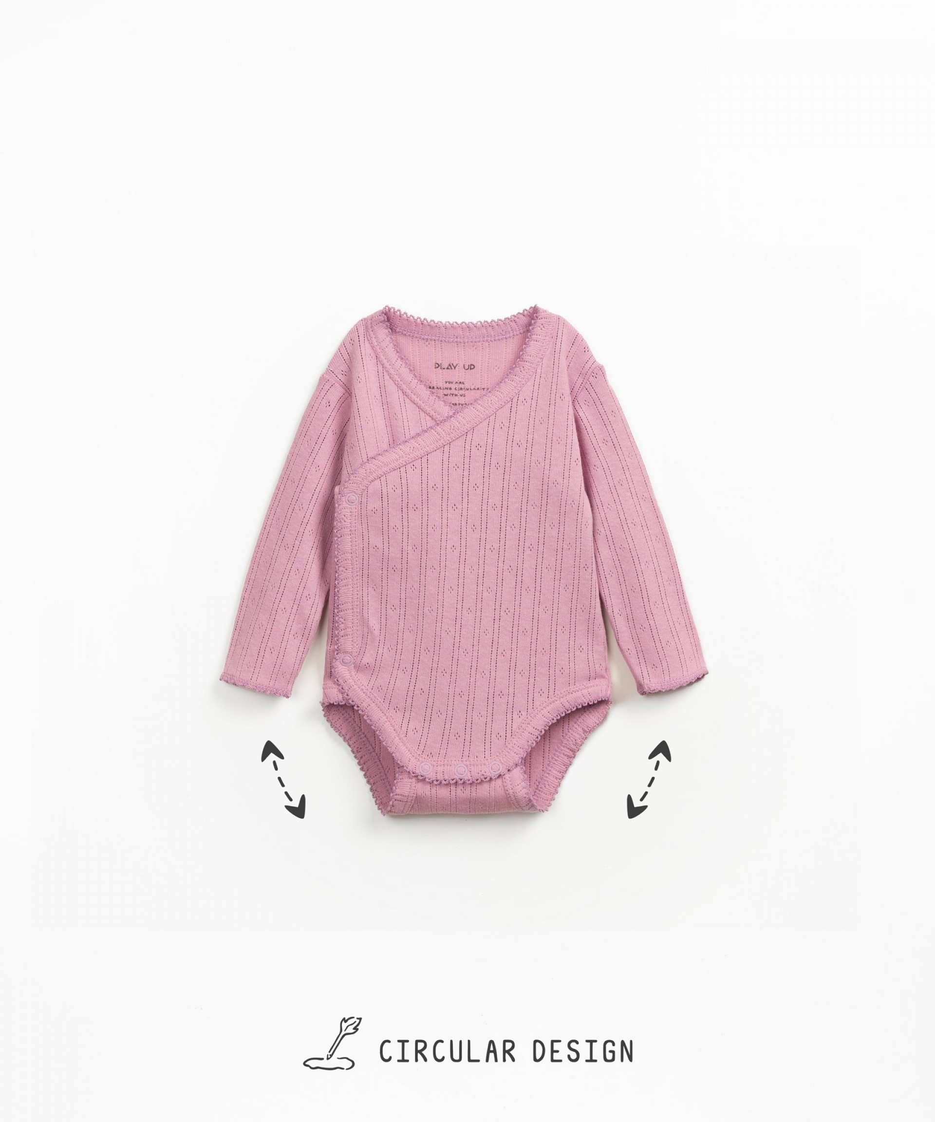 Bodysuit in a blend of organic cotton and recycled cotton