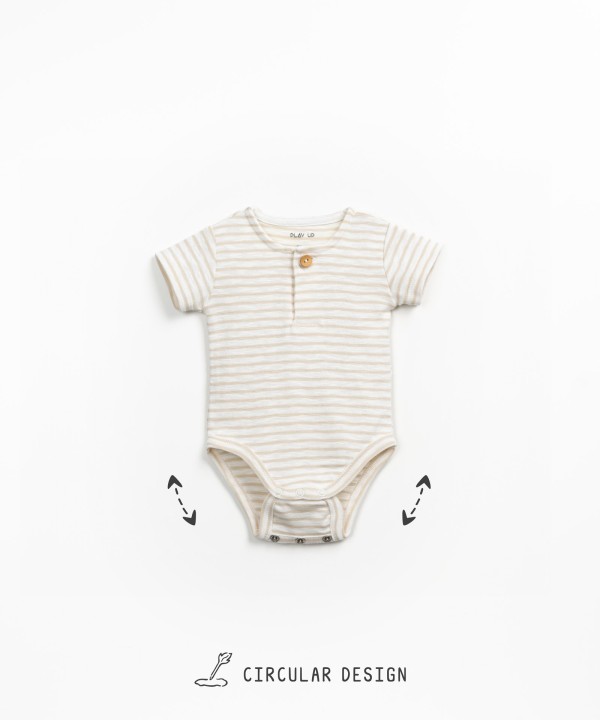 Striped organic cotton bodysuit
