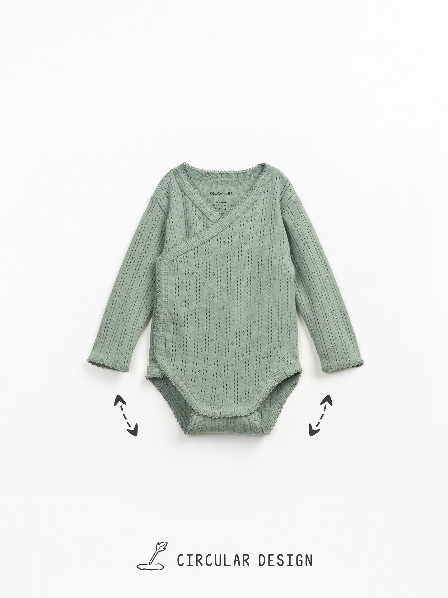 Bodysuit with crossover opening