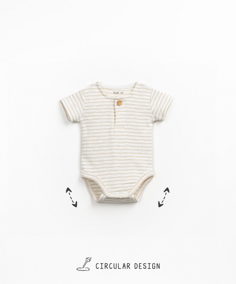 Body in cotone biologico a righe