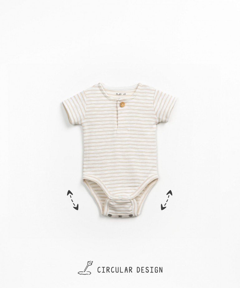 Striped organic cotton bodysuit