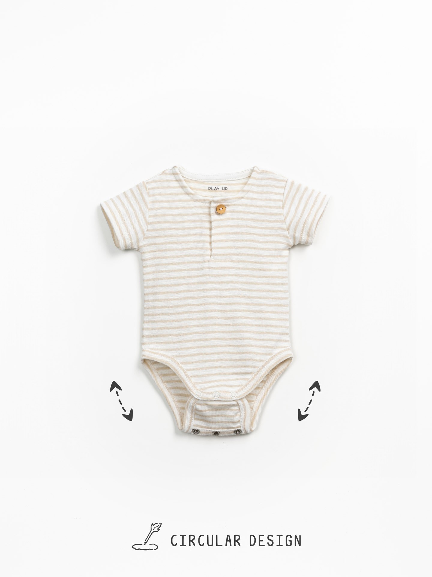 Striped organic cotton bodysuit