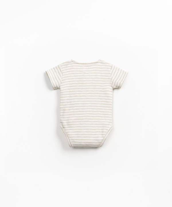 Striped organic cotton bodysuit