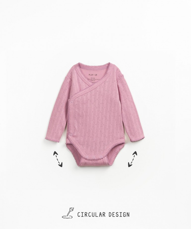Bodysuit with wrap-over opening