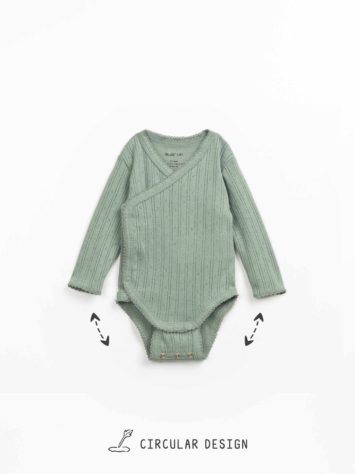 Bodysuit with crossover opening