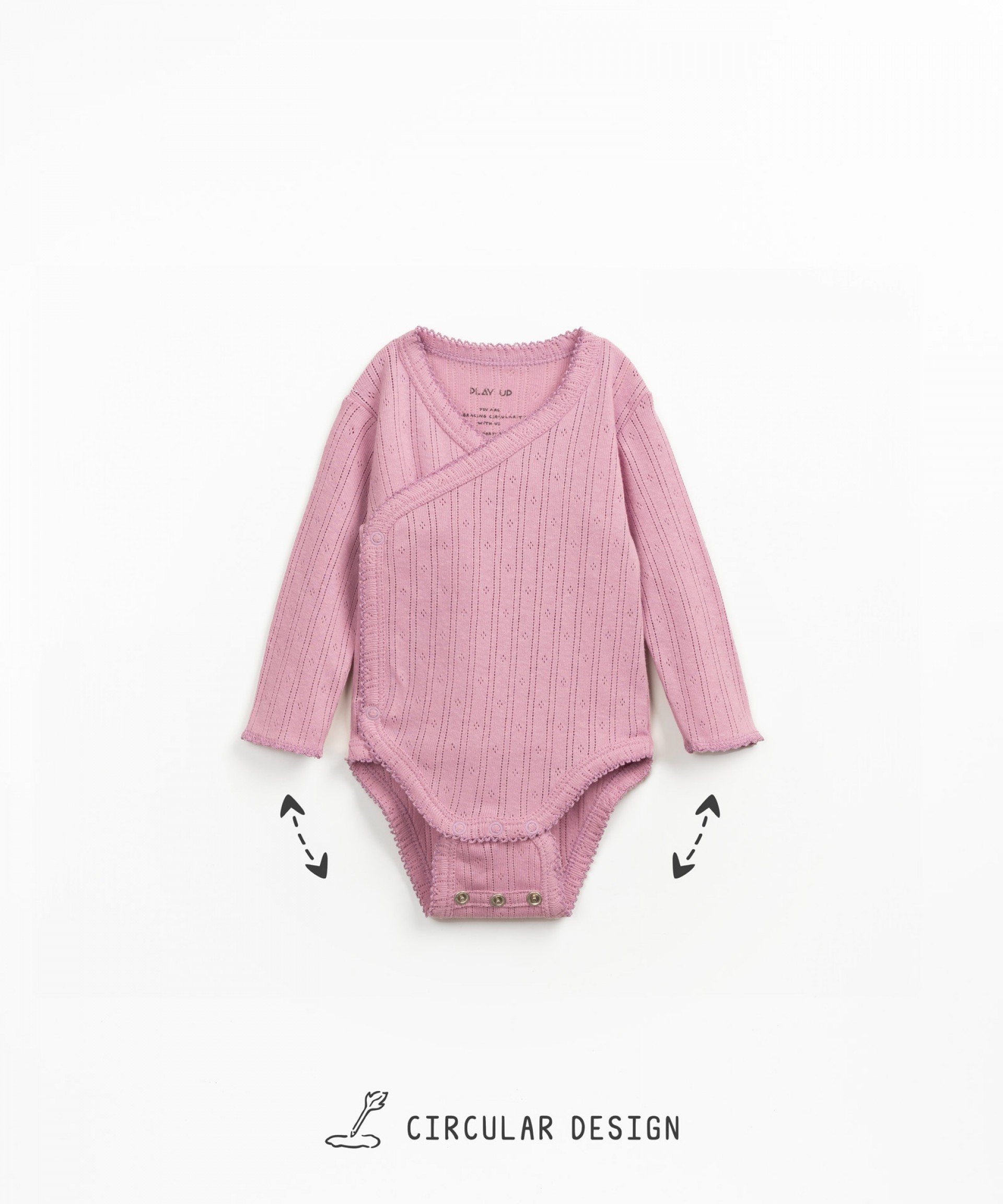 Bodysuit in a blend of organic cotton and recycled cotton