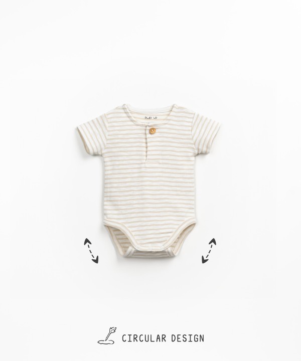 Striped organic cotton bodysuit