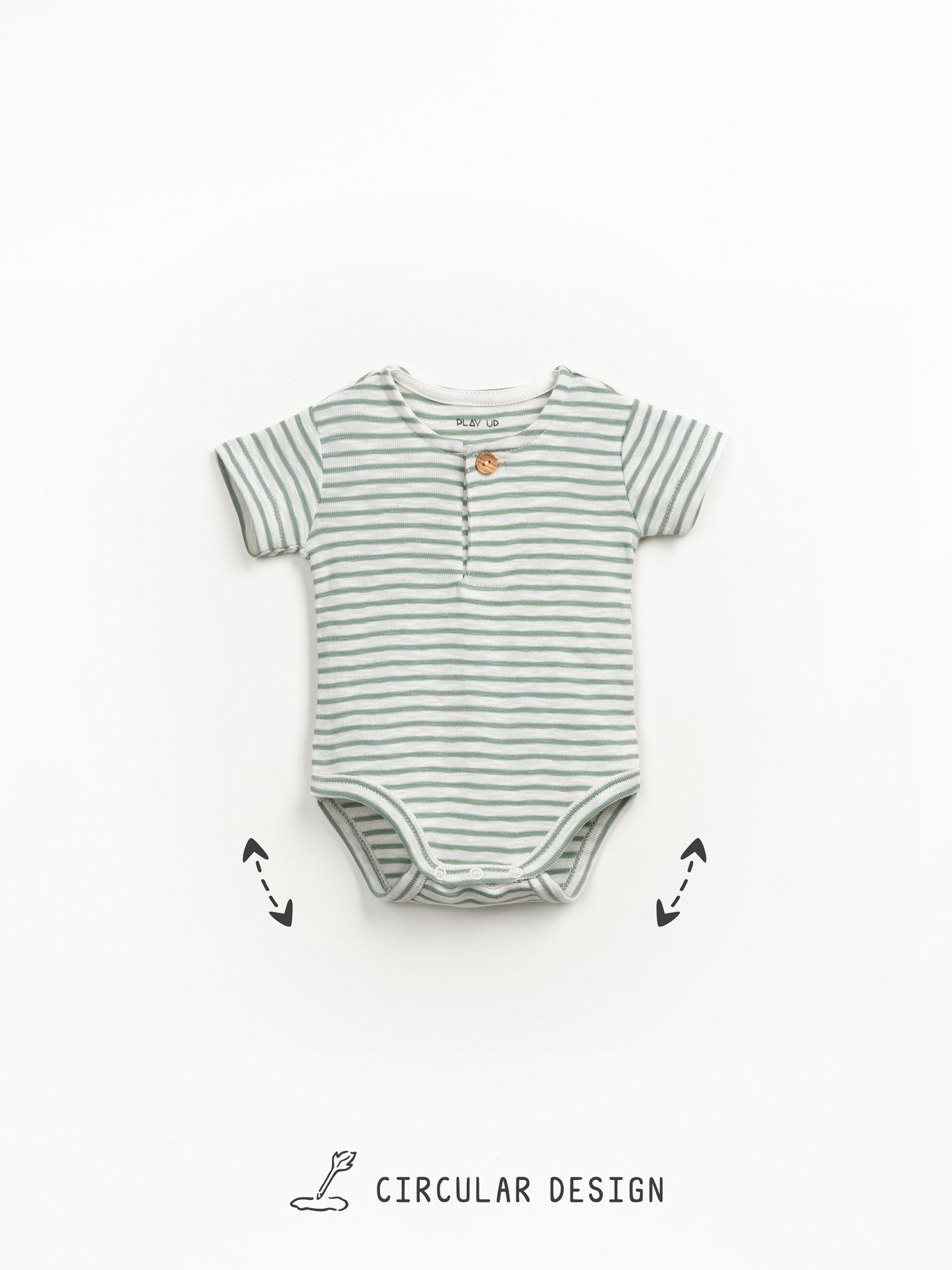 Body en coton biologique à rayures