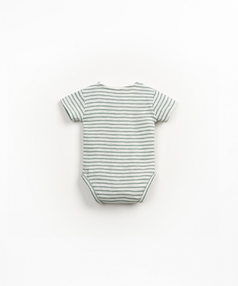 Body em algodo orgnico s riscas