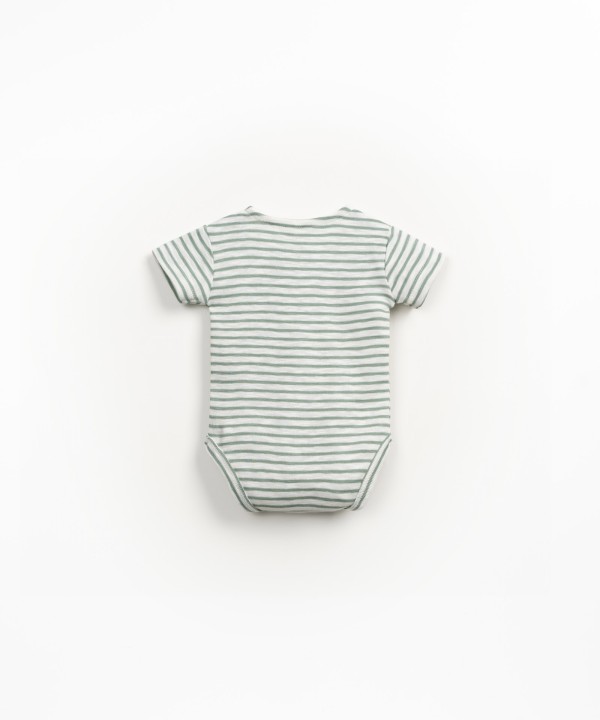 Striped organic cotton bodysuit