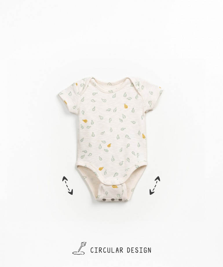 Bodysuit with leaf print