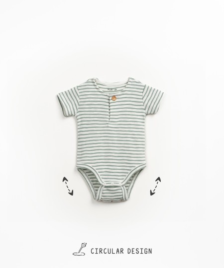 Striped organic cotton bodysuit