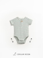 Striped organic cotton bodysuit