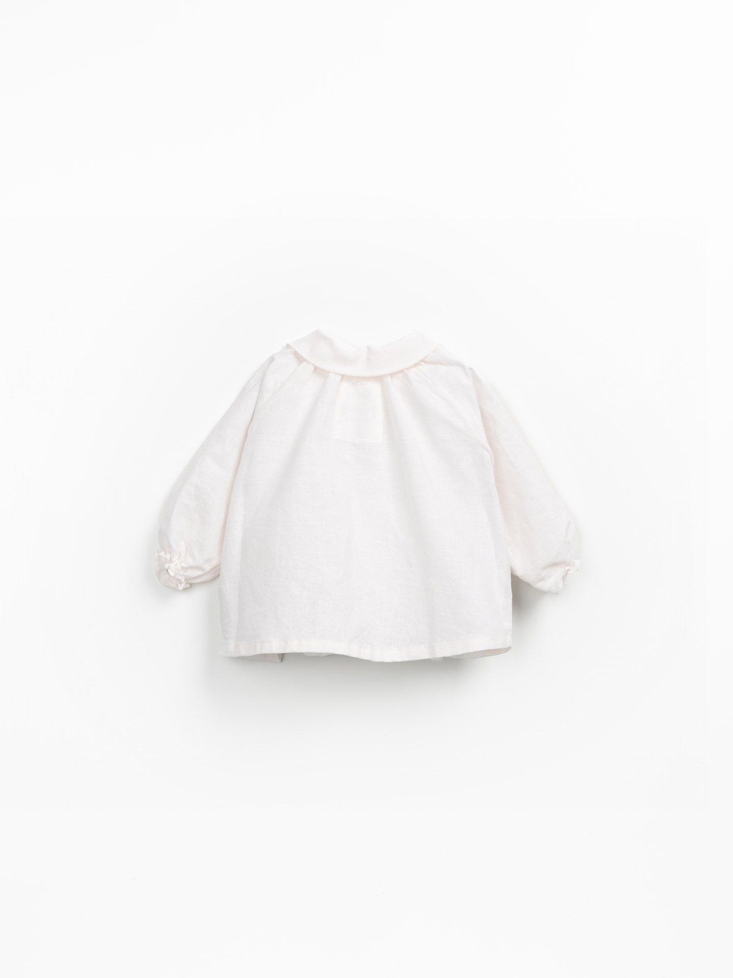 Blusa in tessuto in lino e cotone biologico