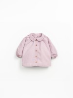 Blusa in tessuto di lino e cotone biologico con bottoni in cocco Blusa in tessuto di lino e cotone biologico con bottoni in cocco