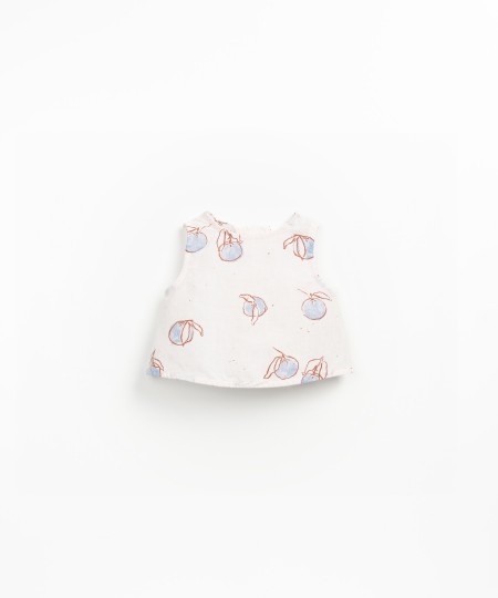 Blouse sans manches avec imprimé d'oranges