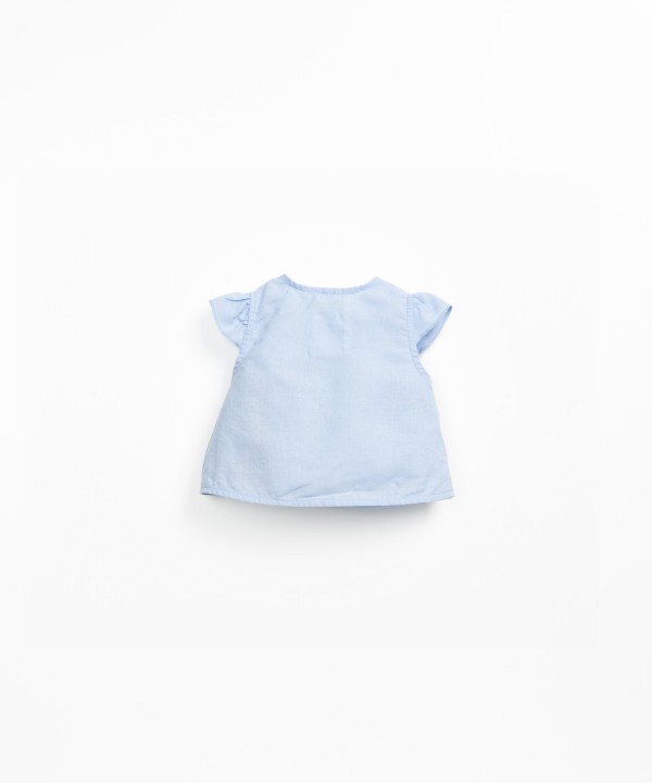 Linen and organic cotton fabric blouse