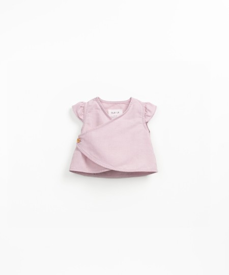 Linen and organic cotton fabric blouse