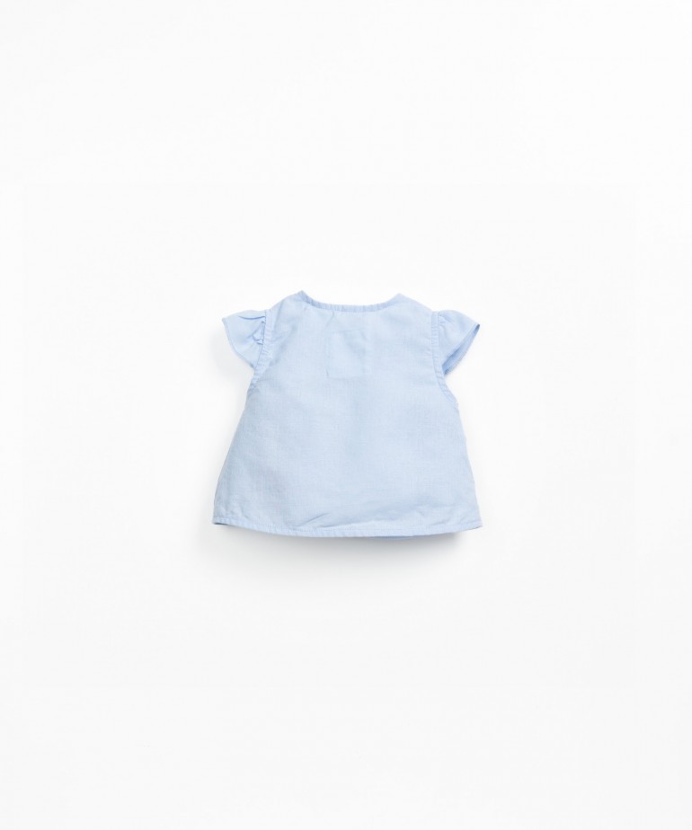 Blusa de tecido em linho e algodo orgnico