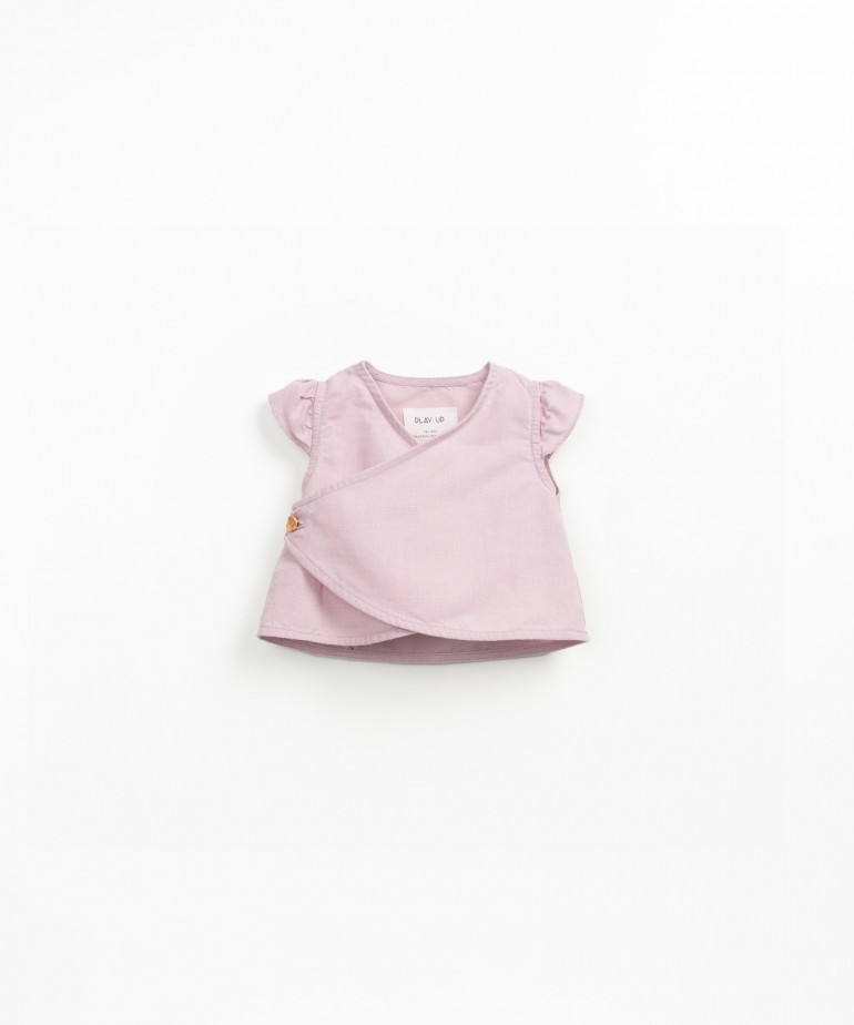 Linen and organic cotton fabric blouse